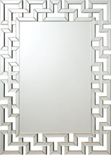 Forman Silver Interlocking Greek Frameless Wall Mirror by Coaster at Eve Furniture