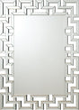 Forman Silver Interlocking Greek Frameless Wall Mirror by Coaster at Eve Furniture