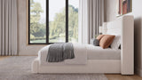 Formosa Frank Cottage Cheese Full Wingback Upholstered Platform Bed by Modus Furniture at Eve Furniture