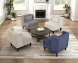 Forrester Blue Accent Chair by Homelegance at Eve Furniture