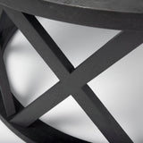 Forsey Black Solid Wood Round Coffee Table by Mercana at Eve Furniture