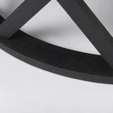 Forsey Black Solid Wood Round Coffee Table by Mercana at Eve Furniture