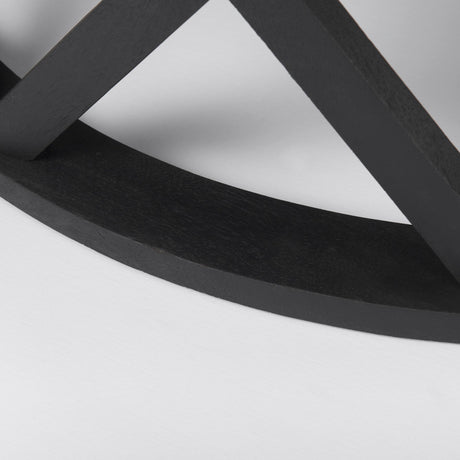 Forsey Black Solid Wood Round Coffee Table by Mercana at Eve Furniture