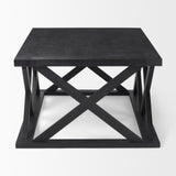 Forsey Black Wood Rectangular Coffee Table by Mercana at Eve Furniture