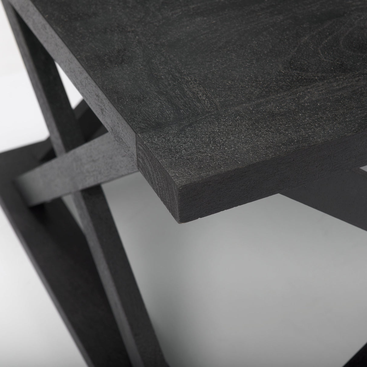 Forsey Black Wood Rectangular Coffee Table by Mercana at Eve Furniture
