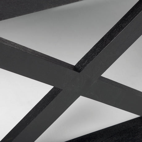 Forsey Black Wood Rectangular Coffee Table by Mercana at Eve Furniture