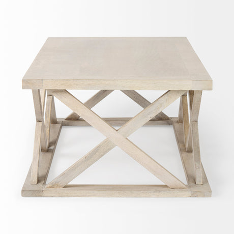 Forsey Blonde Wood Rectangular Coffee Table by Mercana at Eve Furniture