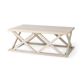 Forsey Blonde Wood Rectangular Coffee Table by Mercana at Eve Furniture