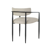 Forte Cream Linen Forged Iron Dining Chair by TOV Furniture at Eve Furniture
