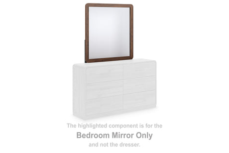 Fortlorn Walnut Brown Bedroom Mirror by Ashley at Eve Furniture