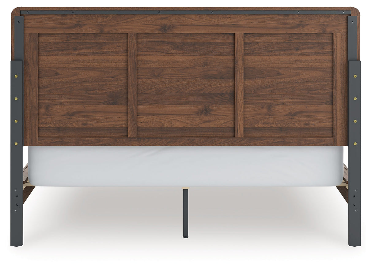 Fortlorn Walnut Brown California King Panel Bed by Ashley at Eve Furniture