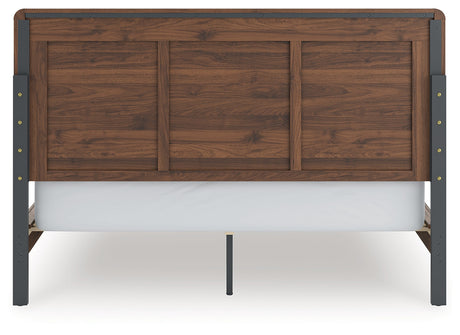 Fortlorn Walnut Brown California King Panel Bed by Ashley at Eve Furniture