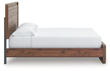 Fortlorn Walnut Brown California King Panel Bed by Ashley at Eve Furniture
