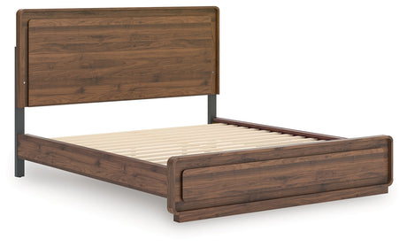 Fortlorn Walnut Brown California King Panel Bed by Ashley at Eve Furniture