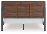 Fortlorn Walnut Brown California King Panel Bed by Ashley at Eve Furniture