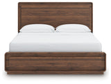 Fortlorn Walnut Brown California King Panel Bed by Ashley at Eve Furniture