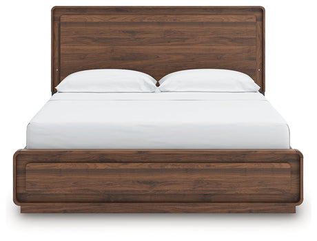 Fortlorn Walnut Brown California King Panel Bed by Ashley at Eve Furniture