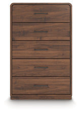 Fortlorn Walnut Brown Chest of Drawers by Ashley at Eve Furniture