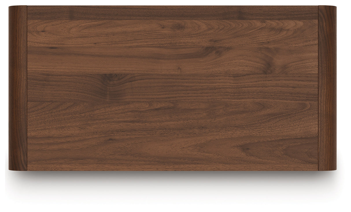 Fortlorn Walnut Brown Chest of Drawers by Ashley at Eve Furniture