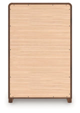 Fortlorn Walnut Brown Chest of Drawers by Ashley at Eve Furniture