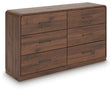 Fortlorn Walnut Brown Dresser by Ashley at Eve Furniture