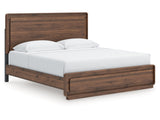 Fortlorn Walnut Brown King Panel Bed by Ashley at Eve Furniture