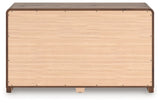 Fortlorn Walnut Brown King Panel Bed, Dresser and Nightstand by Ashley at Eve Furniture