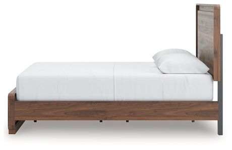 Fortlorn Walnut Brown Queen Panel Bed by Ashley at Eve Furniture