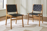 Fortmaine Brown/Black Dining Chair, Set of 2