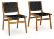 Fortmaine Brown/Black Dining Chair, Set of 2 by Ashley at Eve Furniture