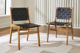 Fortmaine Brown/Black Dining Chair, Set of 2 by Ashley at Eve Furniture