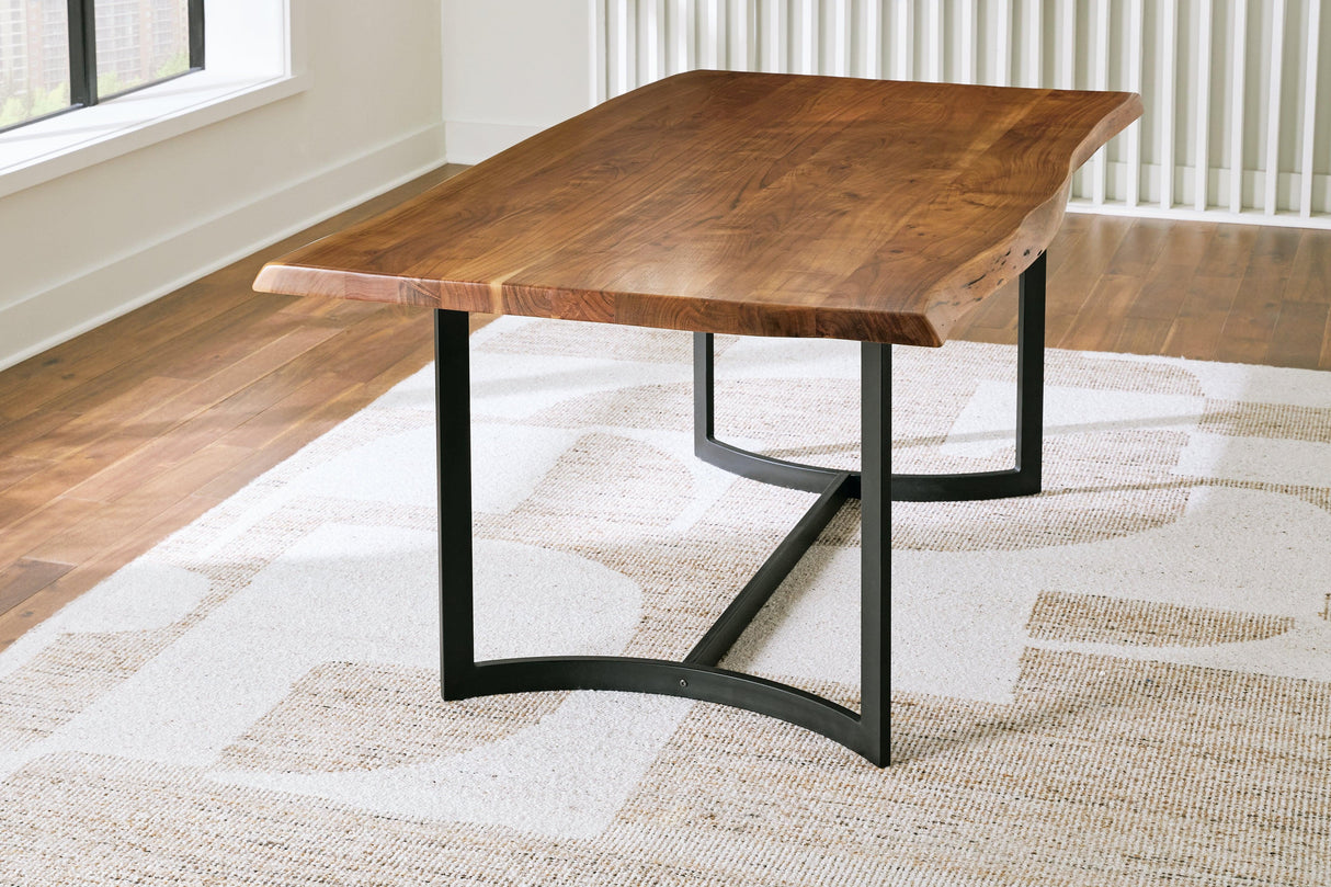 Fortmaine Brown/Black Dining Table by Ashley at Eve Furniture