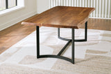 Fortmaine Brown/Black Dining Table by Ashley at Eve Furniture