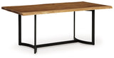 Fortmaine Brown/Black Dining Table by Ashley at Eve Furniture