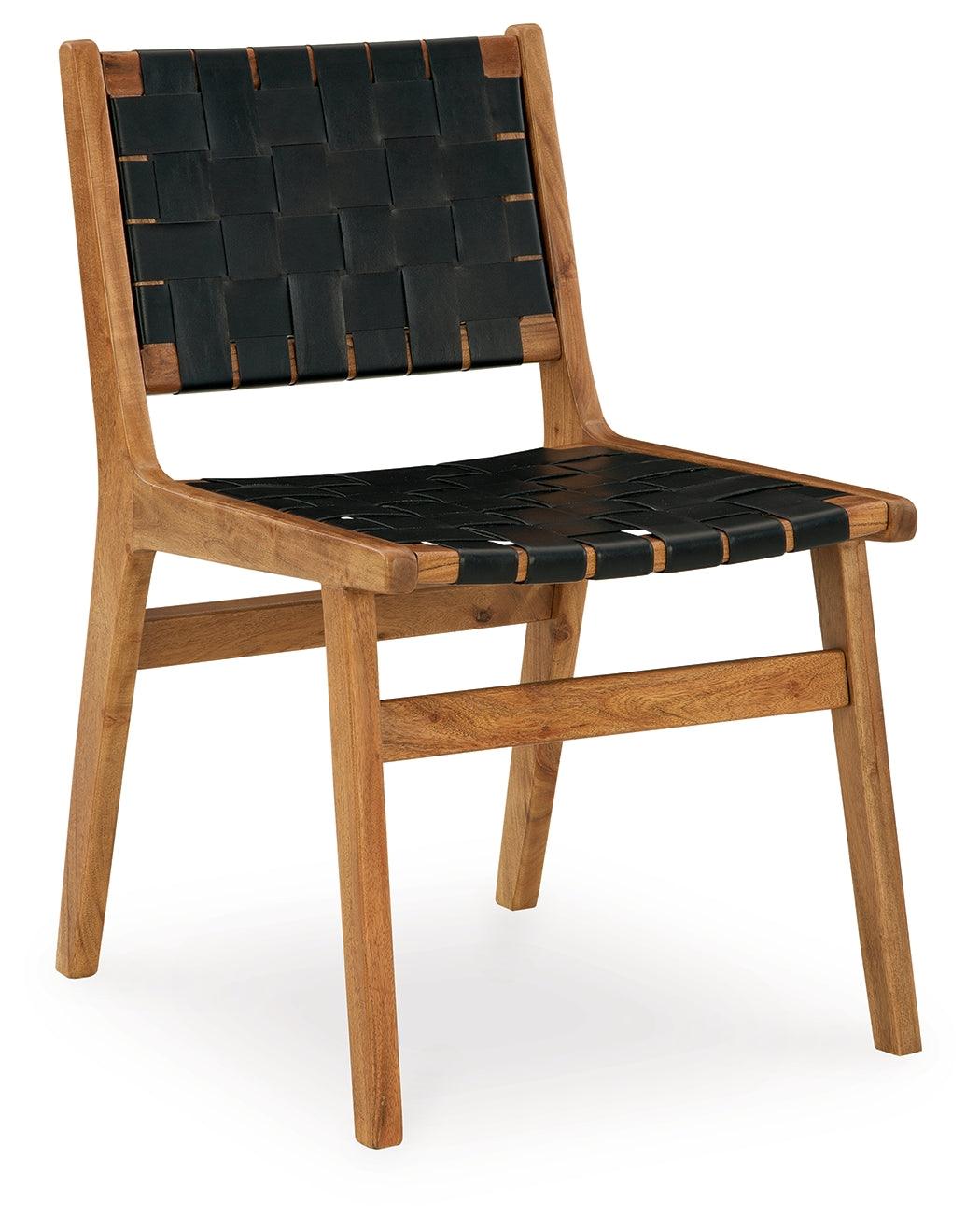 Fortmaine Brown/Black Dining Chair, Set of 2 by Ashley at Eve Furniture