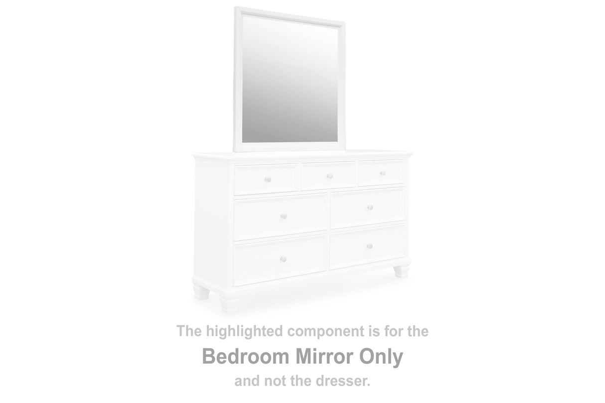 Fortman White Bedroom Mirror (Mirror Only)