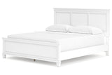 Fortman White California King Panel Bed by Ashley at Eve Furniture