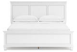 Fortman White California King Panel Bed by Ashley at Eve Furniture