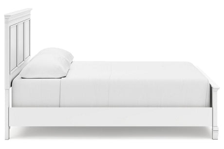Fortman White California King Panel Bed by Ashley at Eve Furniture