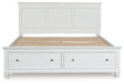 Fortman White California King Panel Storage Bed by Ashley at Eve Furniture
