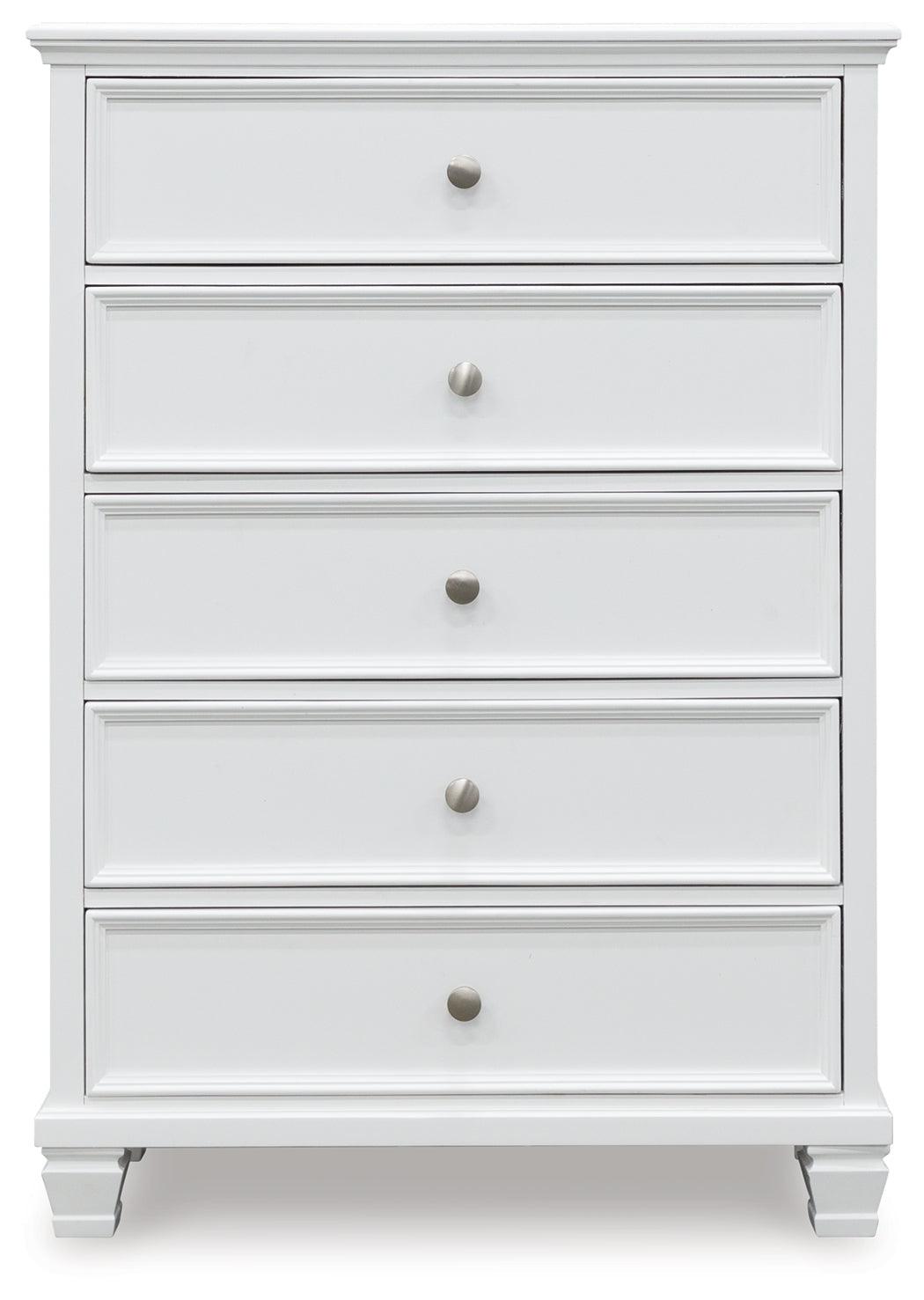 Fortman White Chest of Drawers by Ashley at Eve Furniture