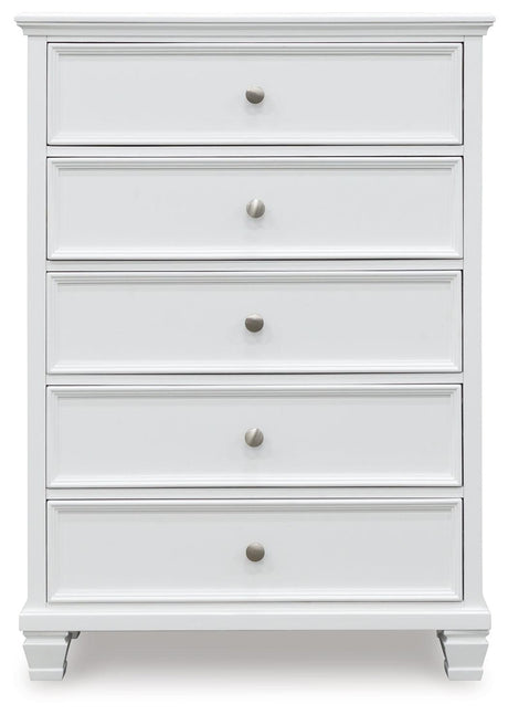 Fortman White Chest of Drawers by Ashley at Eve Furniture