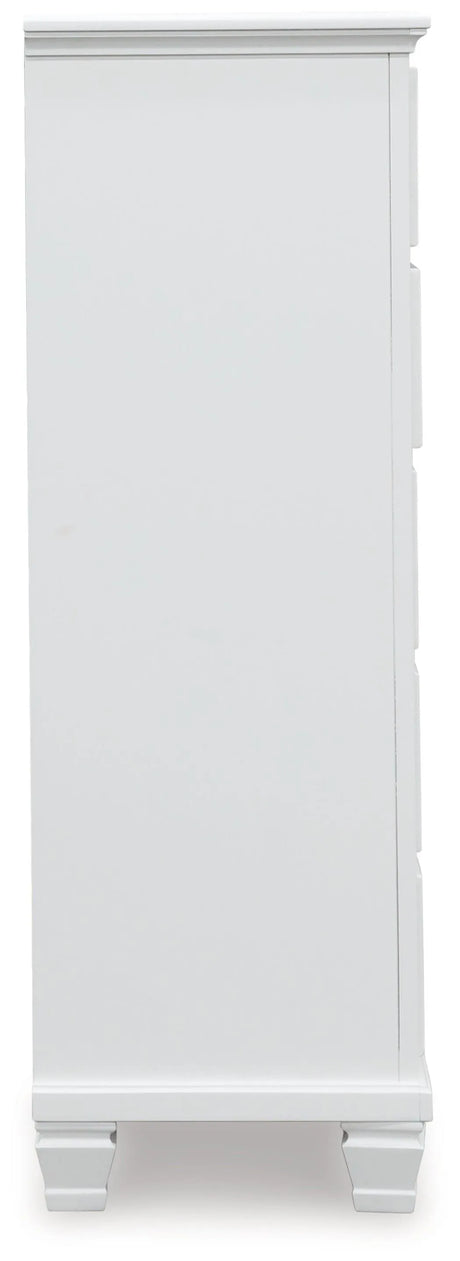 Fortman White Chest of Drawers by Ashley at Eve Furniture
