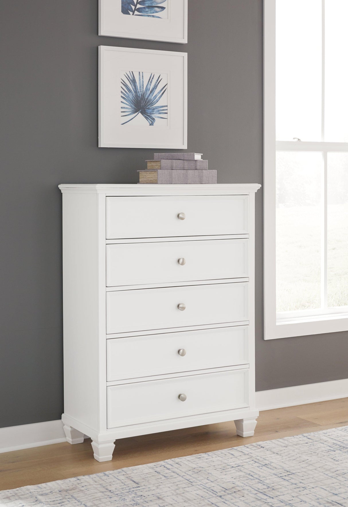 Fortman White Chest of Drawers by Ashley at Eve Furniture