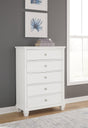 Fortman White Chest of Drawers by Ashley at Eve Furniture