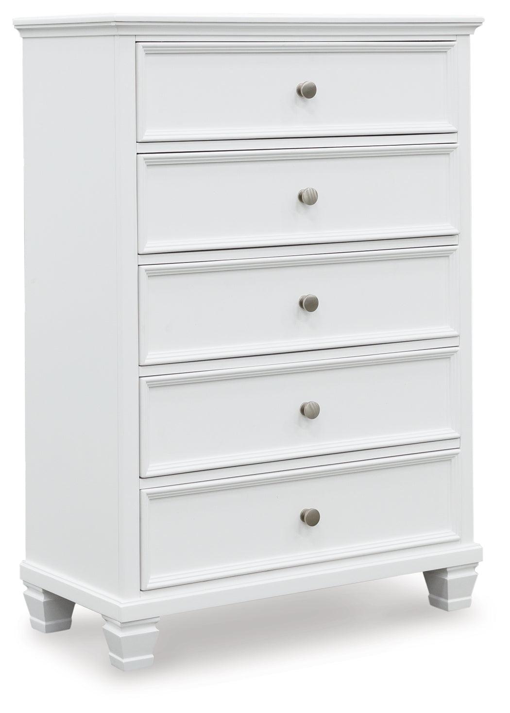 Fortman White Chest of Drawers by Ashley at Eve Furniture