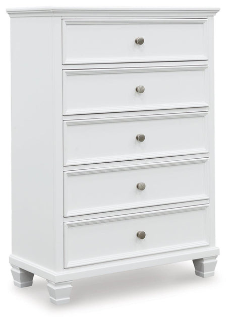 Fortman White Chest of Drawers by Ashley at Eve Furniture