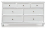 Fortman White Dresser by Ashley at Eve Furniture
