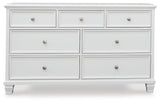 Fortman White Dresser by Ashley at Eve Furniture