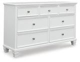 Fortman White Dresser by Ashley at Eve Furniture
